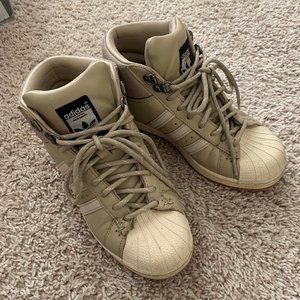 Adidas La Marque Aux 3 Bandes Leather HighTop Sneakers
